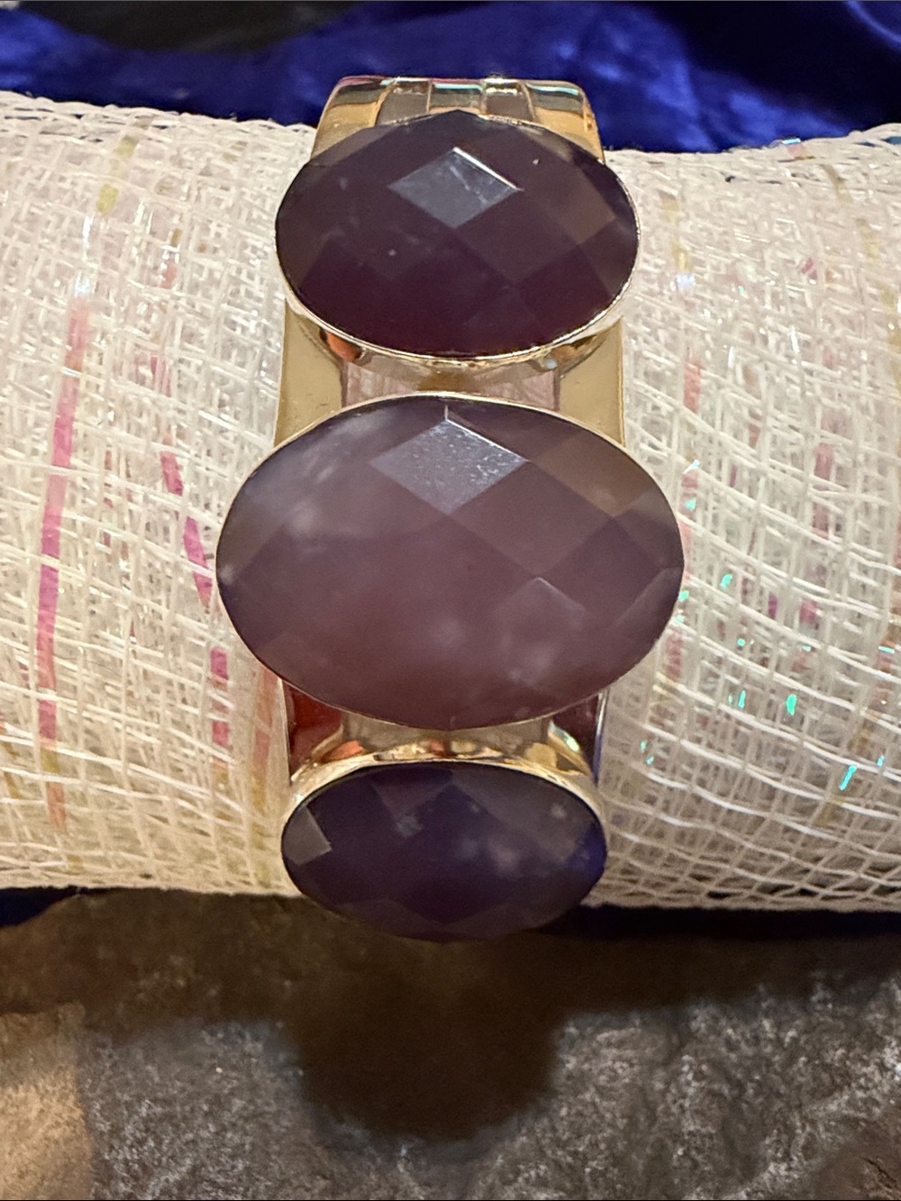 NWT Jay King Desert Rose Amethyst Cuff Bracelet Sterling Silver (246)